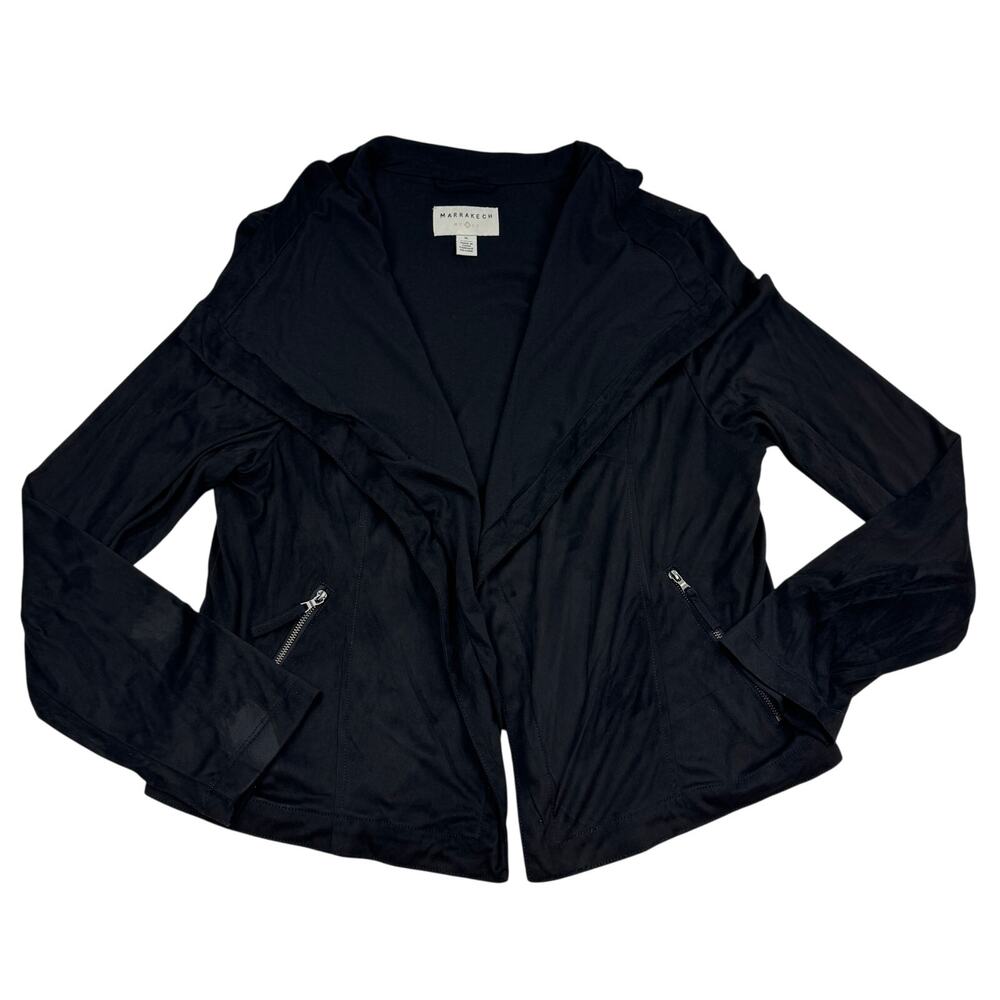 Marrakech Lightweight Faux Suede Asymmetrical Moto Jacket Women's Size XL